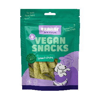 Braaaf Vegan Snack Spinazie Stick - 6 cm