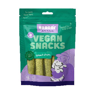 Braaaf Vegan Snack Spinazie Stick - 12 cm