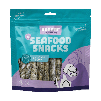 Braaaf Seafood Zalm Roll Sticks - 12 cm (175 gr)