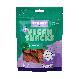 Braaaf Vegan Snack Rode Biet Stick - 6 cm