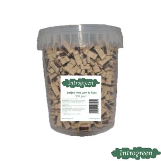 Hondensnacks botjes met lam en rijst 500 gram