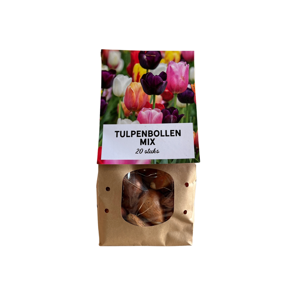 Het Nederlandse cadeau: Tulpenmix! 20 tulpenbollen, bloembollen diverse kleuren