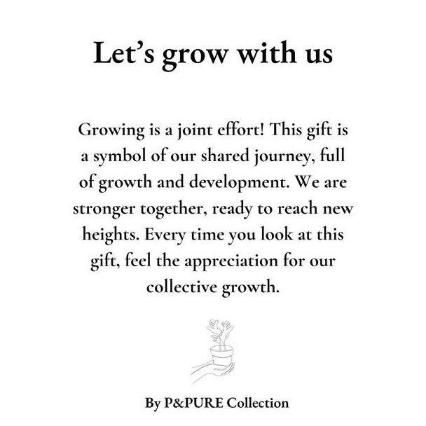 Sansevieria Gift  Let s Grow With Us  WITH GREETING CARD! - Ø12cm - ↕30cm