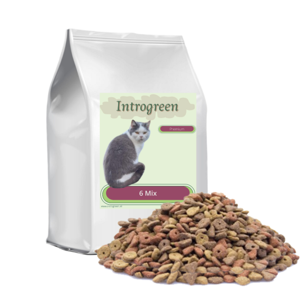 6 Mix Kattenbrokjes 10 Kg – Complete Voeding voor Gezonde en Actieve Volwassen Katten