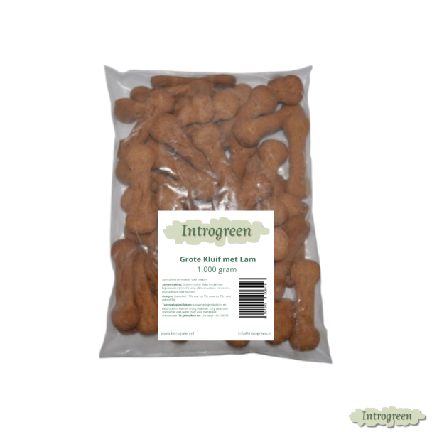 Grote Kluif met Lam 1000 gram hondensnack
