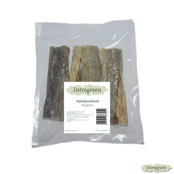 Kabeljauwhuid 50 gram hondensnack