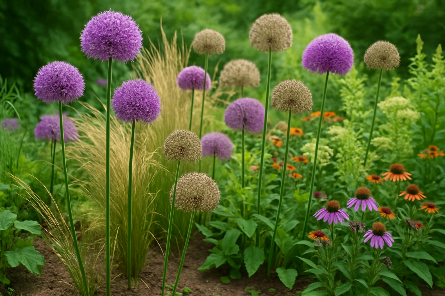 Allium toepassen in de tuin: combinaties en inspiratie