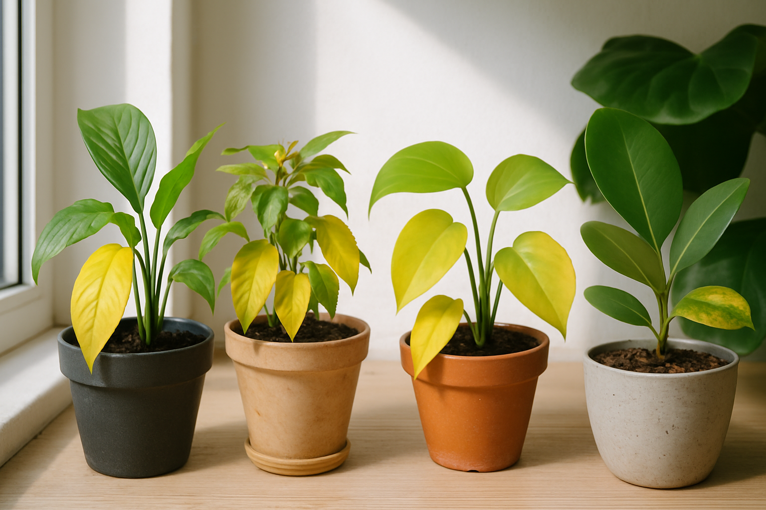 Waarom krijgt mijn plant gele bladeren?