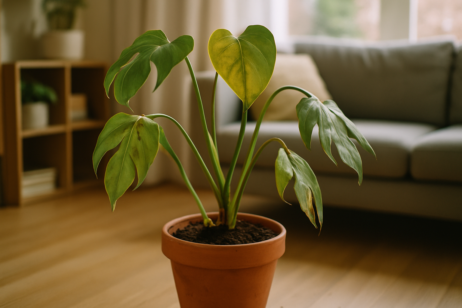 Problemen na verpotten of verplaatsen van planten