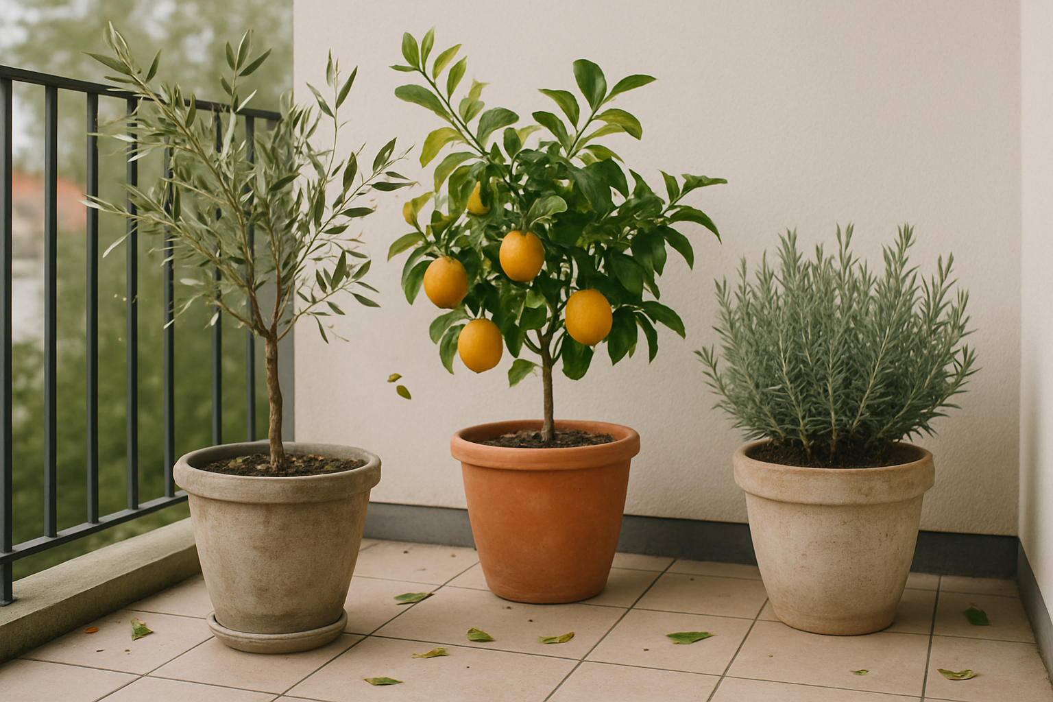 Voorbeelden: tuinplanten in pot met stress na verplaatsen