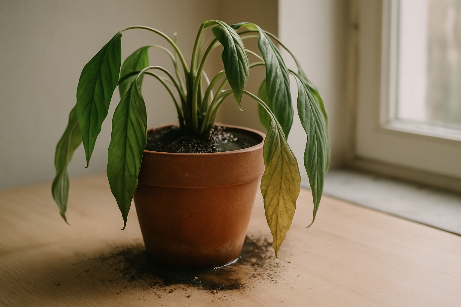 Oorzaken van een slappe plant