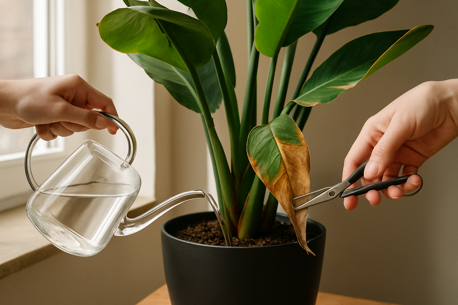 Strelitzia verzorging: licht, water & onderhoud