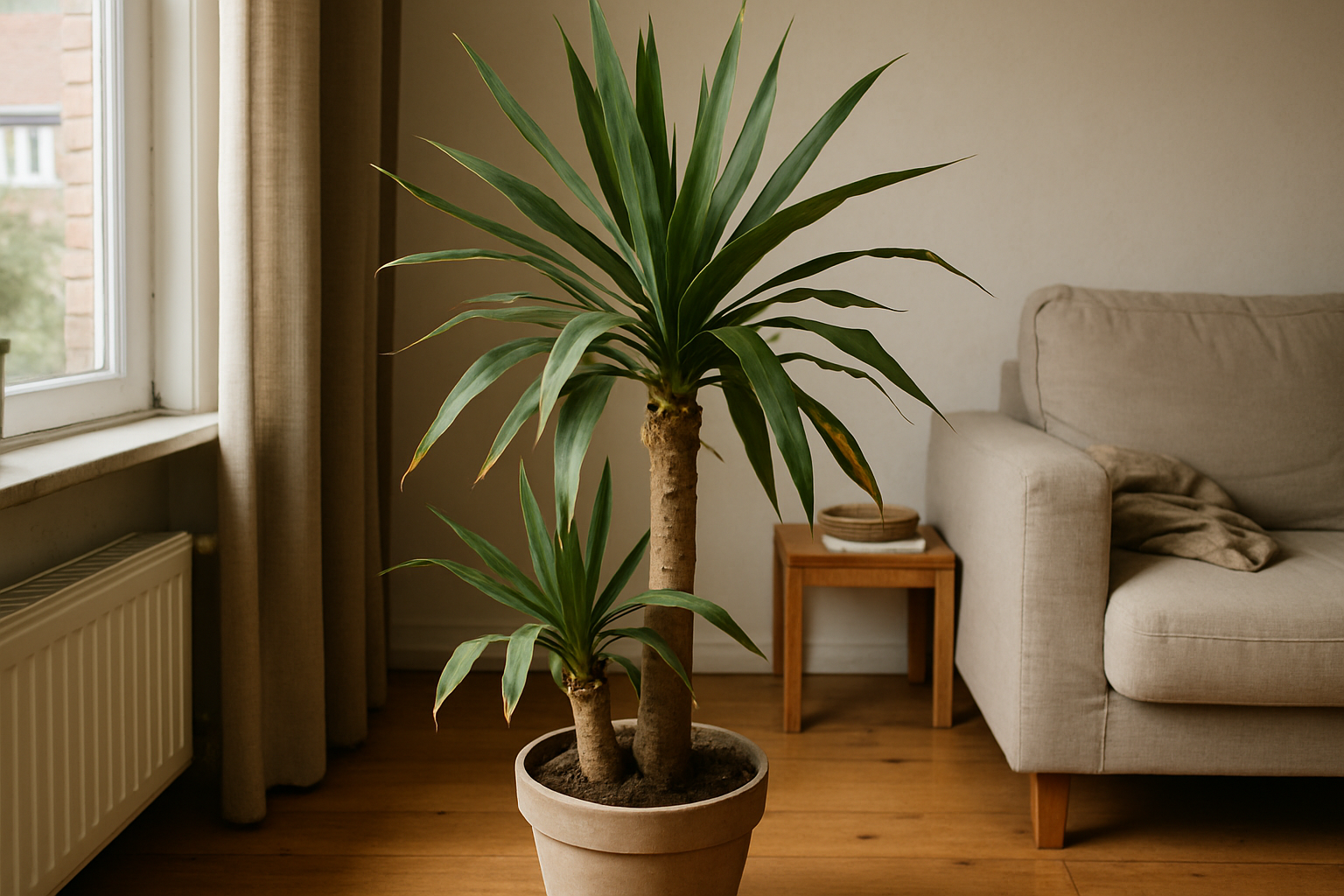 Yucca kamerplant: verzorging, problemen en soorten