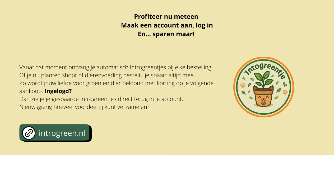introgreentjes - spaarporgramma plant en dier